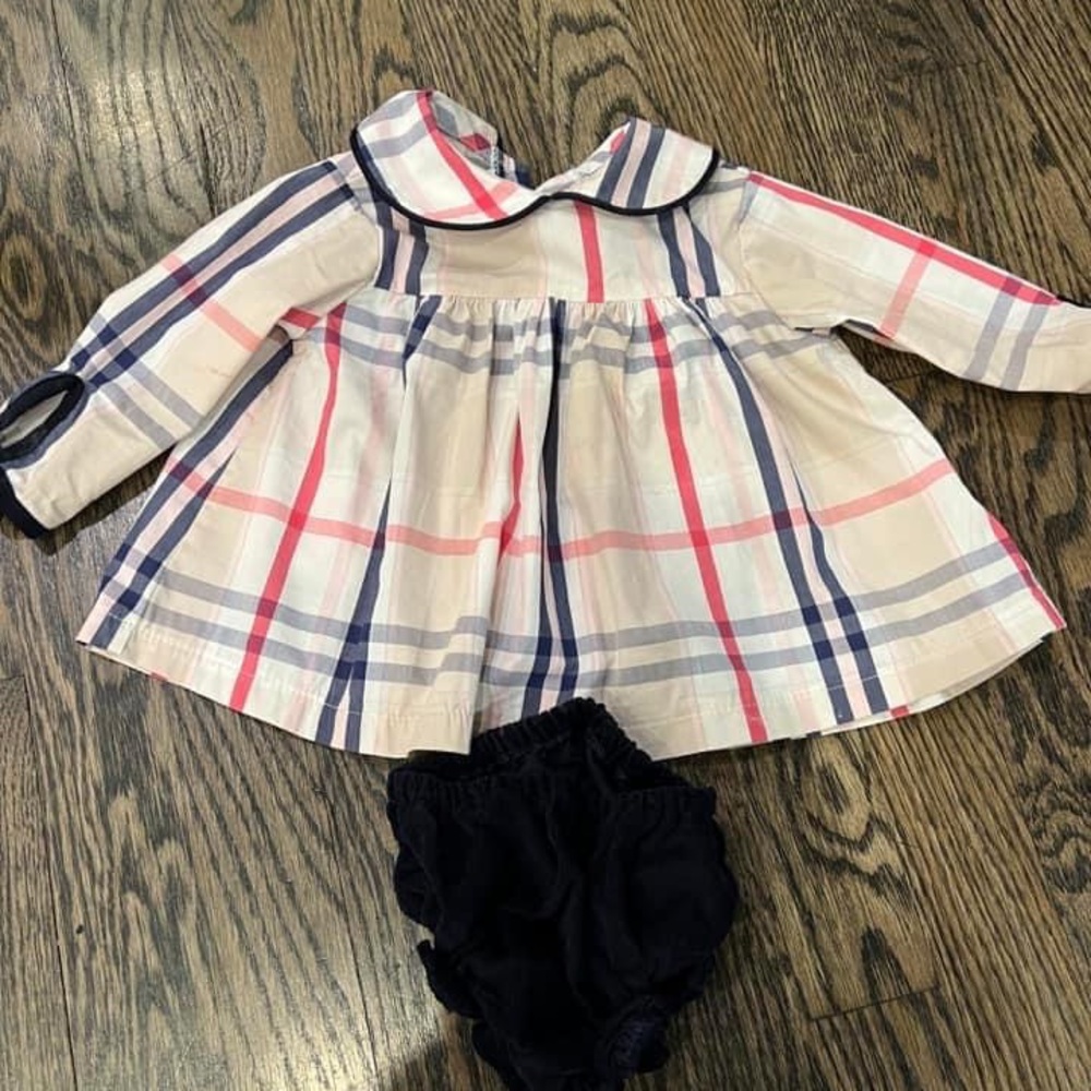 Bella bliss Elisa dress with bloomers plaid 3m